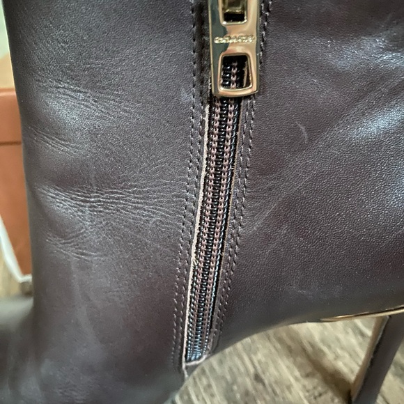 Coach Nila Dress Nappa Chestnut Leather Booties Woman’s Size 7.5M - Picture 4 of 8